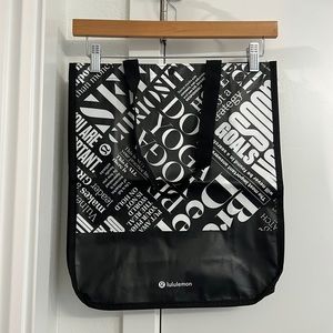 Lululemon - Shopper - Large Size 16.5” tall x 14” wide - black/white